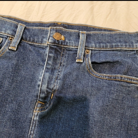 J Crew Women's SZ 2 Denim Jean Skirt med wash boho casual coastal Beachy Zip - Picture 3 of 9